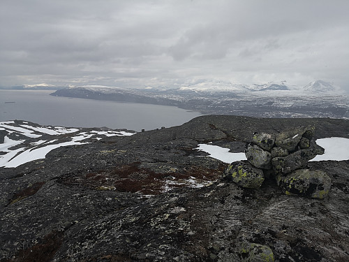 Medbyfjellet vest, mot Herjangsfjorden og Ofotfjorden