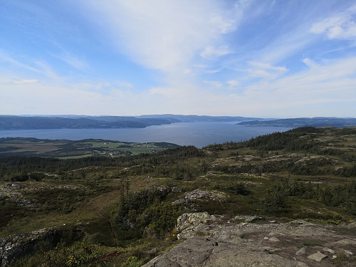Utsikt mot Trondheimsfjorden frå Storheia