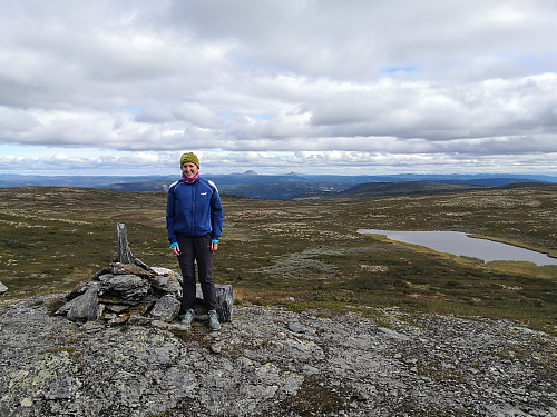 På Rennefjellet nord for, med Rundemellen og Skarvemellen bak