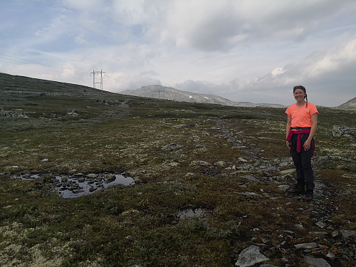 På veg innover tidleg på turen. Såta i bakgrunnen