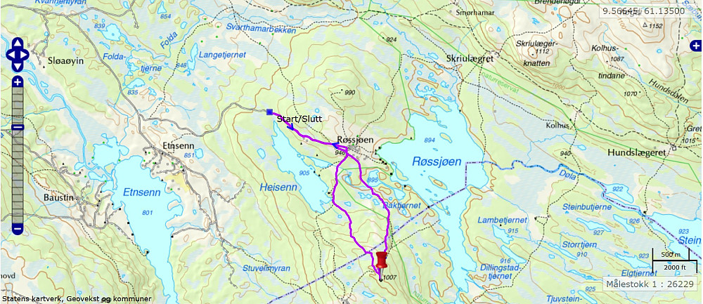 Turen til Stuvelihøgde, eller Skardshøgde nord.
