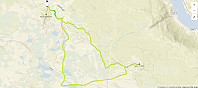 GPS-spor frå turen. Turen var 19,8 km lang.