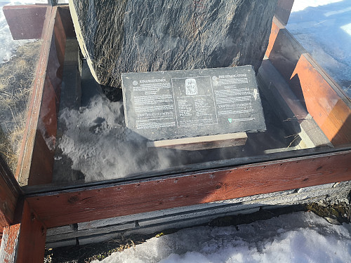 Infotavla på Einangsteinen