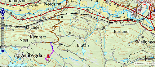 Turen på Snøåsen. 1t 11min - 3,5km - 220hm