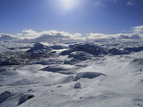 Mot Skørsnøse og Stølsnøse frå Horntinden