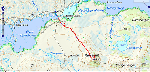Turen på Keisaren. 6,4km - 190hm - 1t 34min