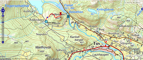 Turen på Hallenuten. 1,8km - 138hm - 28min