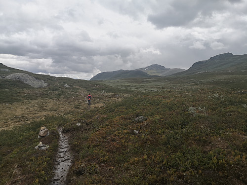 Utsikt mot Bitihorn tidleg på turen til Marabotthornet