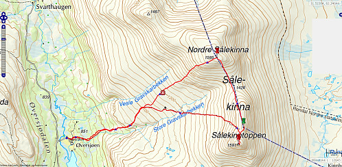 Turen på Sålekinna - 10,8km - 960hm - 4t 30min