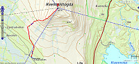 Turen på Kvennvikhøgda. 5,8km - 312hm - 1t 17min