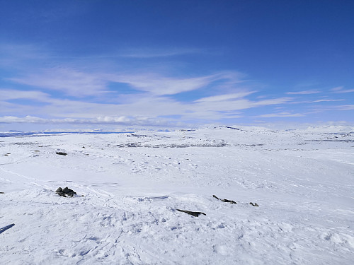 Utsikt mot Jotunheimen og Langsua frå Ongsjøfjellet