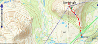 Turen på Storkringla. 4,5km - 403hm, 1t 28min