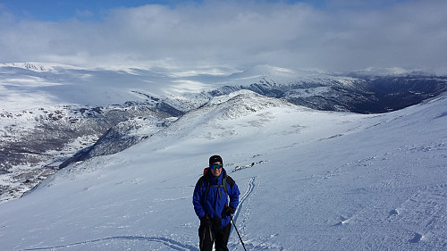 Oppover fra Sognefjellsvegen.