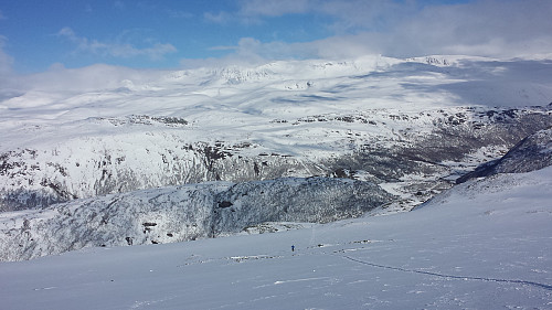 Oppover fra Sognefjellsvegen.