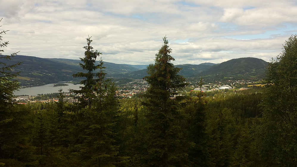 Flott utsikt over Lillehammer.