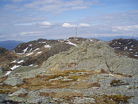 Toppen av Såta 665 moh. med Kattnakken i bakgrunnen.
