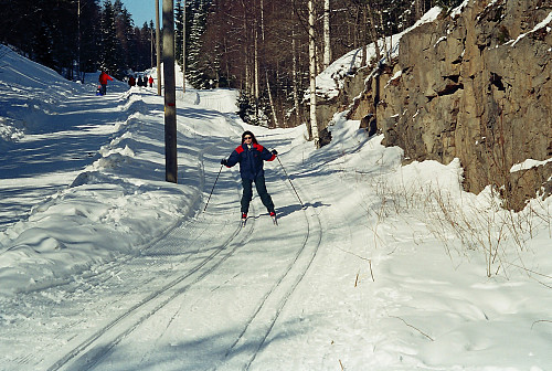 18.03.2001 - På vei nedover fra Lilloseter mot Ammerud.