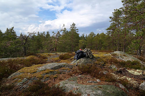 19.05.2016 - Etter regn kommer sol, og det gjorde det her på toppen av Hærfangen (334), dagens fineste topp.