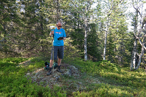 31.05.2016 - Første måling på Gransjøhøgda viste høyden 580.45 moh. 
