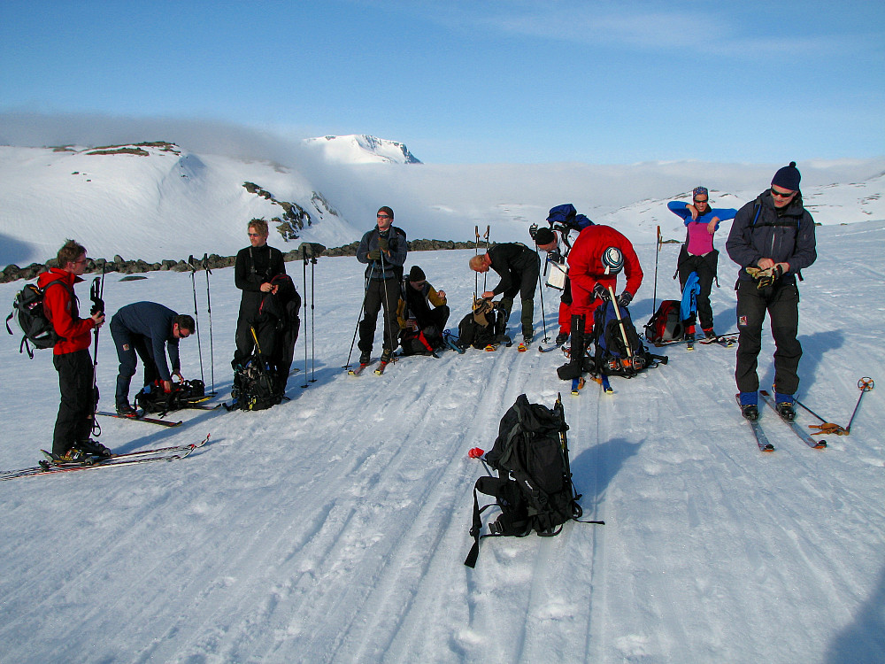 Hele turfølget, fra venstre: Arve, Roger, Lars, Henrik, Bjørn, Erik, Rasmus, Robert, Ragnhild og Per Rune.