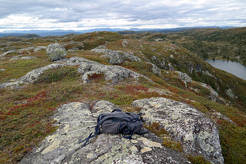 På toppen av Grårovun Sørøst (1112). Bildet tatt mot nordvest.