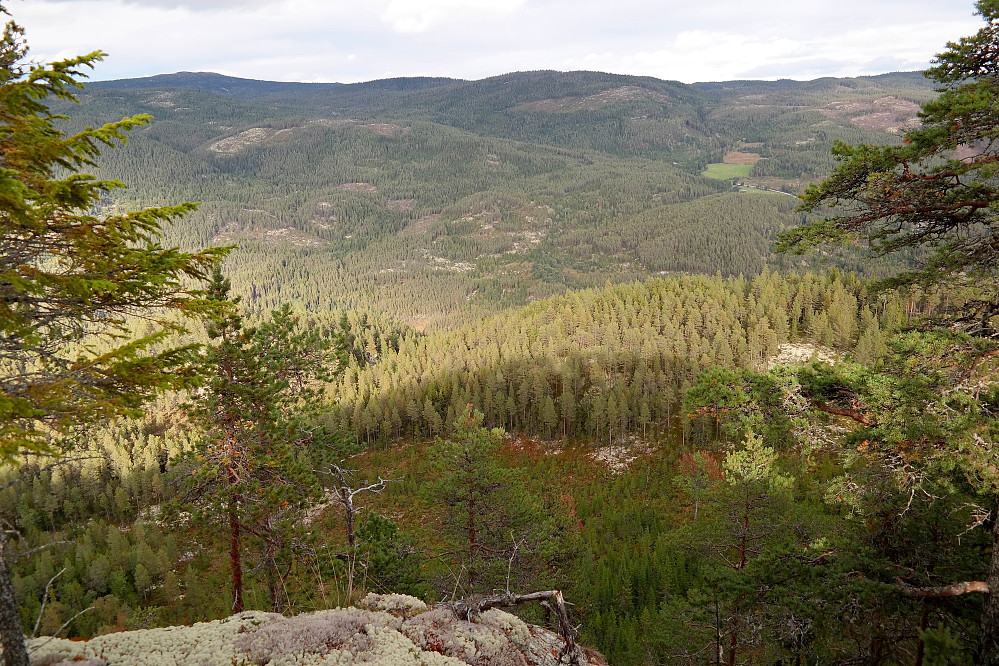 Rudsåsen Sørøst (763) er veldig bratt mot øst, noe som gir godt utsyn den veien.