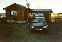 06.09.1996 - Snart avreise fra Yddestølen, Øystre Slidre i Valdres. Kjølig om nettene i september...