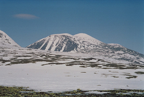 04.05.1994 - dette var det nærmeste jeg kom Sølen (1755 moh) i dag. Her sett fra Harahøgda (1034 moh).
