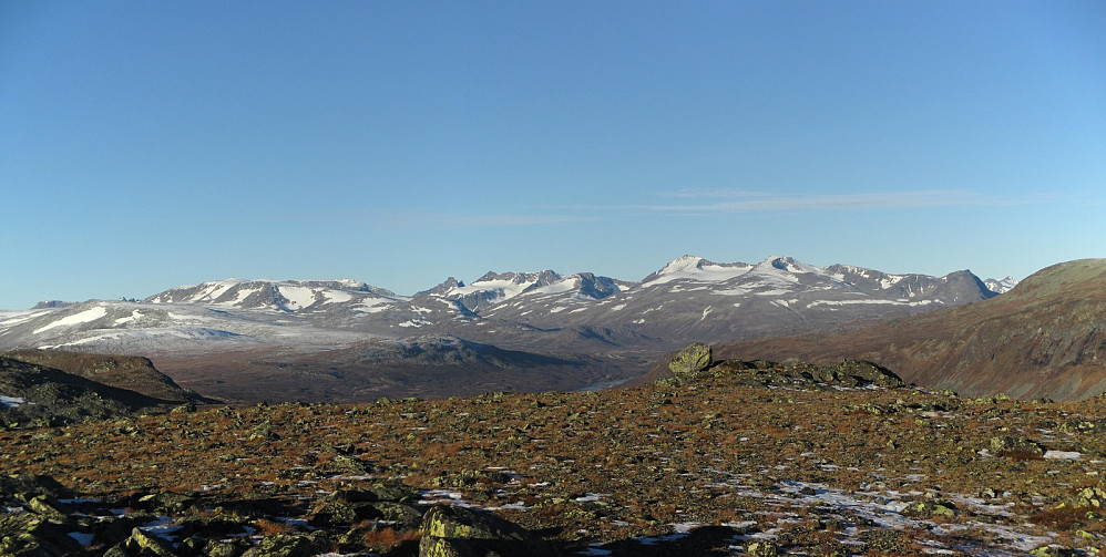Sørøstlige Jotunheimen sett fra Veslhøe
