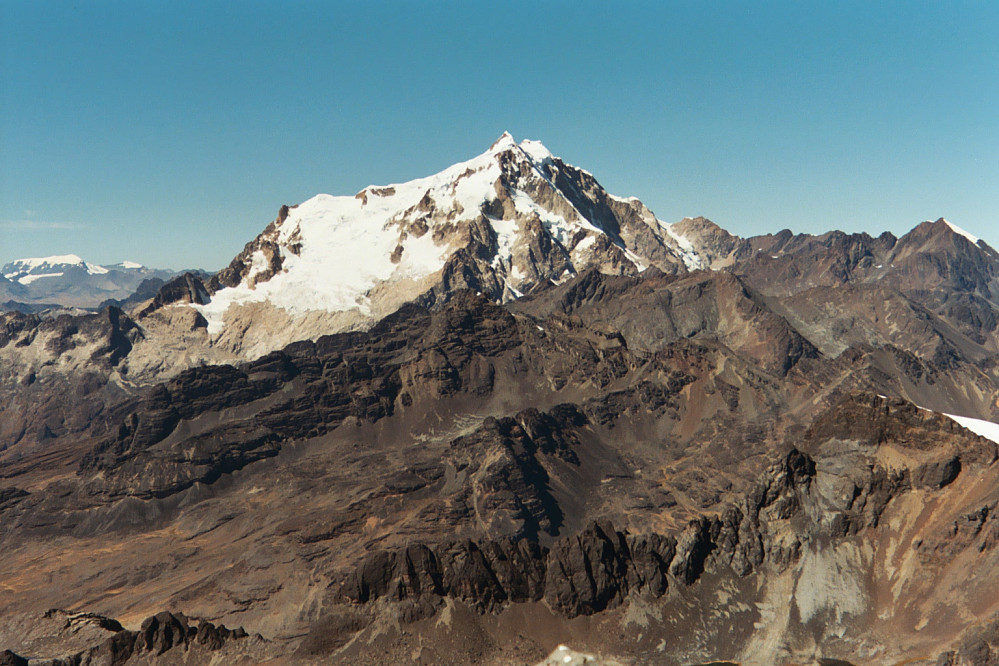 Huayna Potosi, seen from Pyramide Blanca