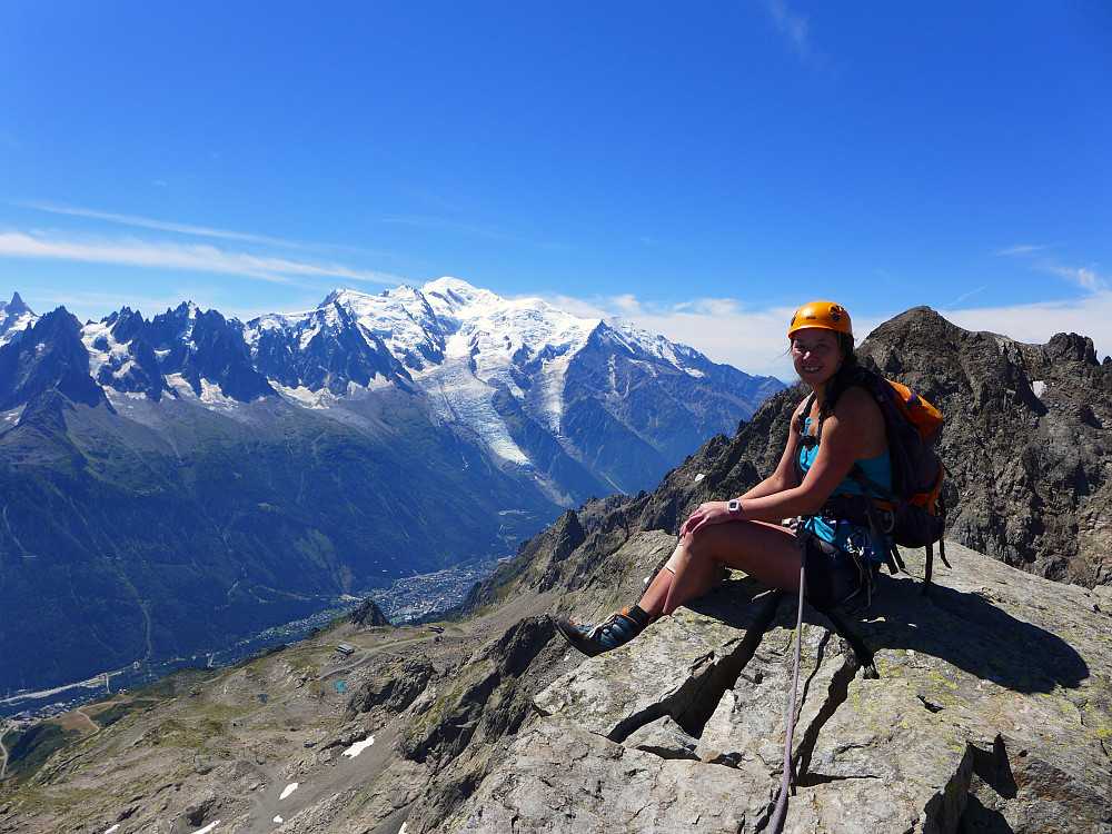 På toppen av Aiguilles Crochues