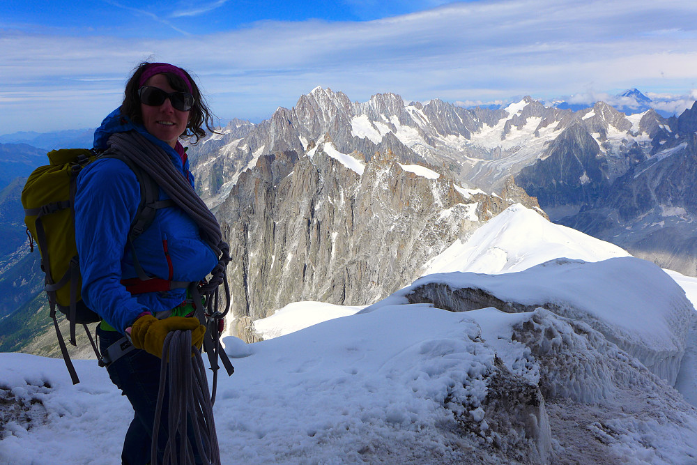 Klar for turen ned fra Aiguille du Midi