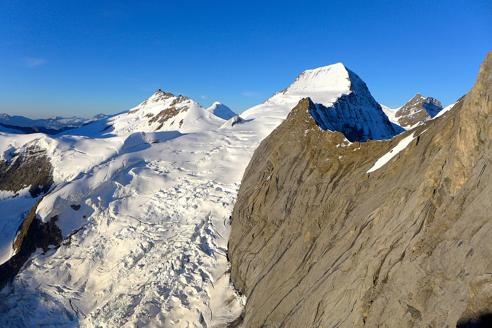 View of the Mönch and south ridge of the Eiger