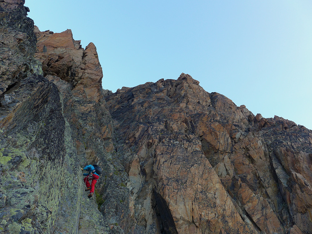 Kenny heading for the gully