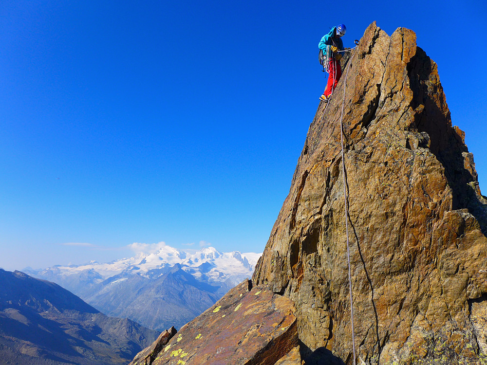 Kenny gets ready to descend 