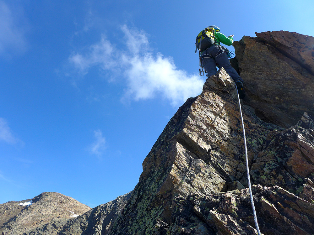 Rocio leads on towards the top