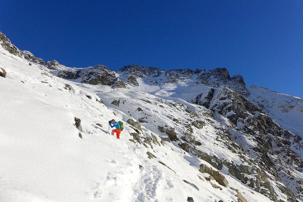 Tungt føre på breen