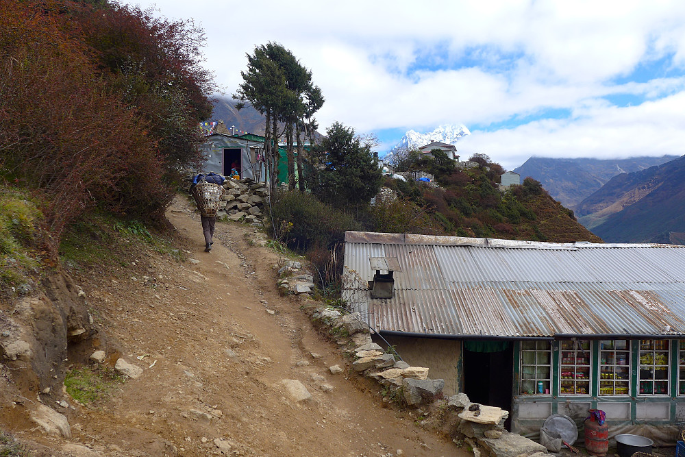 On the way out of Khumjung