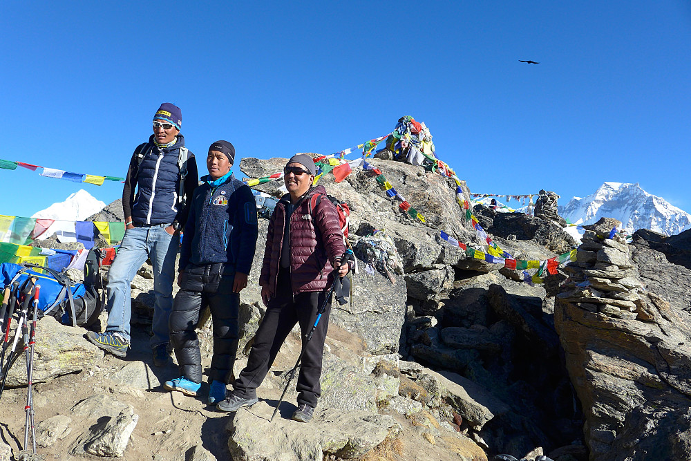 And our awesome sherpa team - Kilu, Mingma and Pema :)