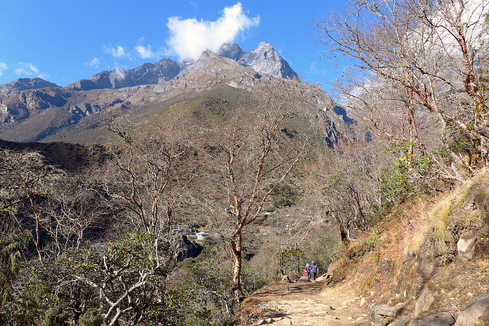 The trail between Mende and Namche Bazaar