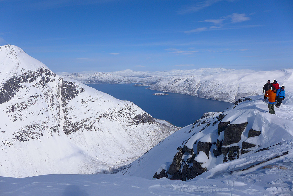 Utsikt mot Store Blåmann og Kaldfjord