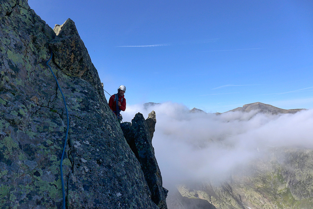 On the north side of the ridge