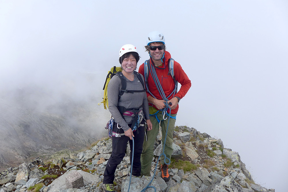 Linda and Sami on Pointe de l'Ifala. No views obviously.