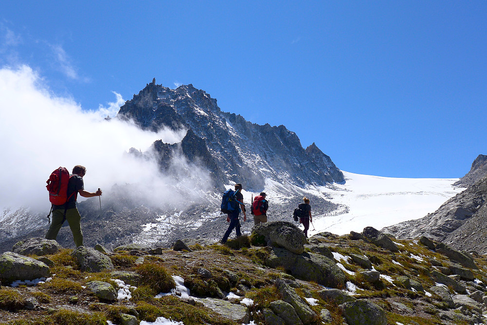 On the walk up towards the Trient hut
