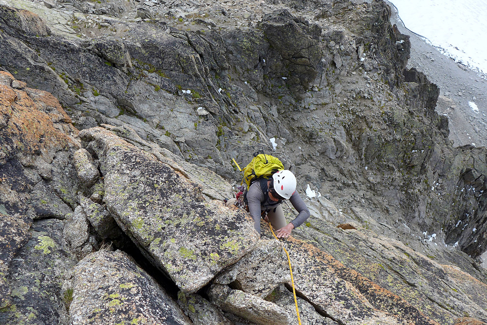 Linda coming up to the stance after pitch 7