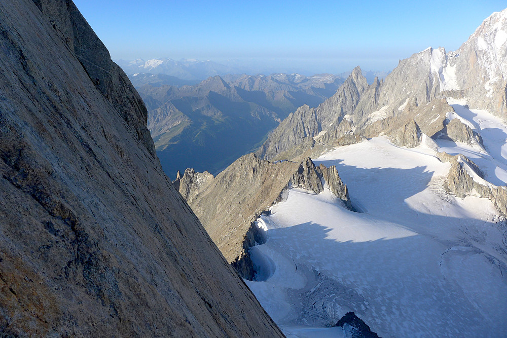 View over towards the italian side of Mont Blanc