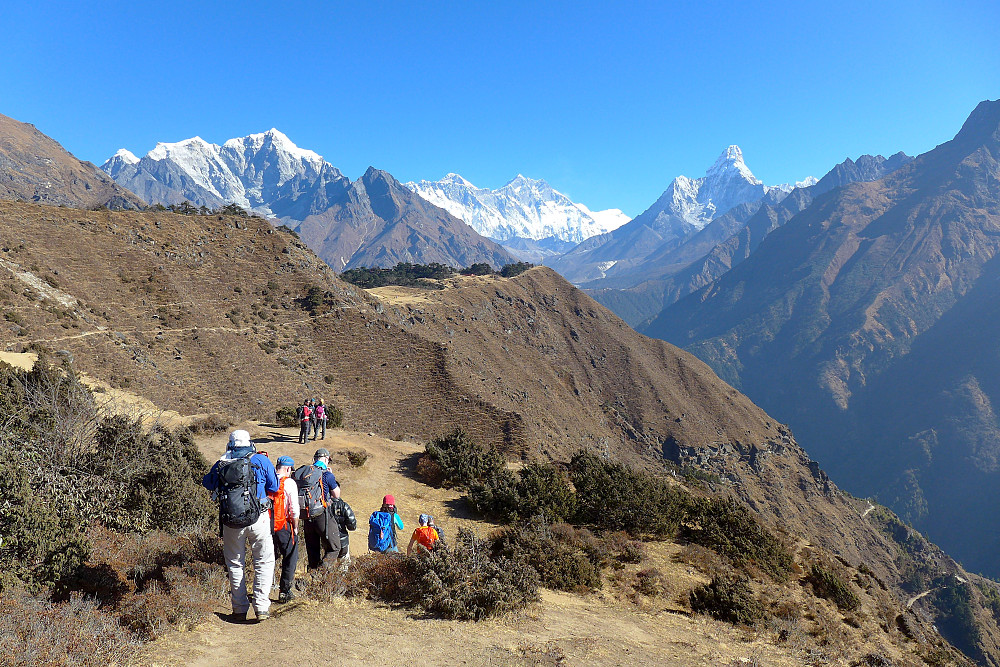First views of Ama Dablam!