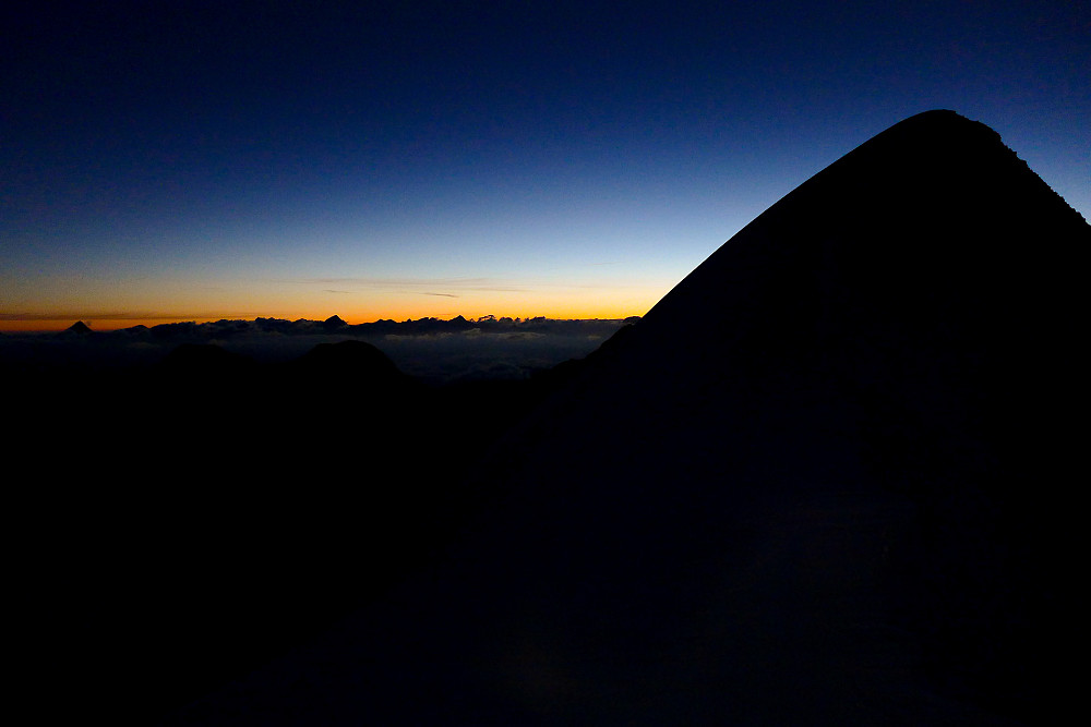 Hints of sunrise behind the Ulrichshorn