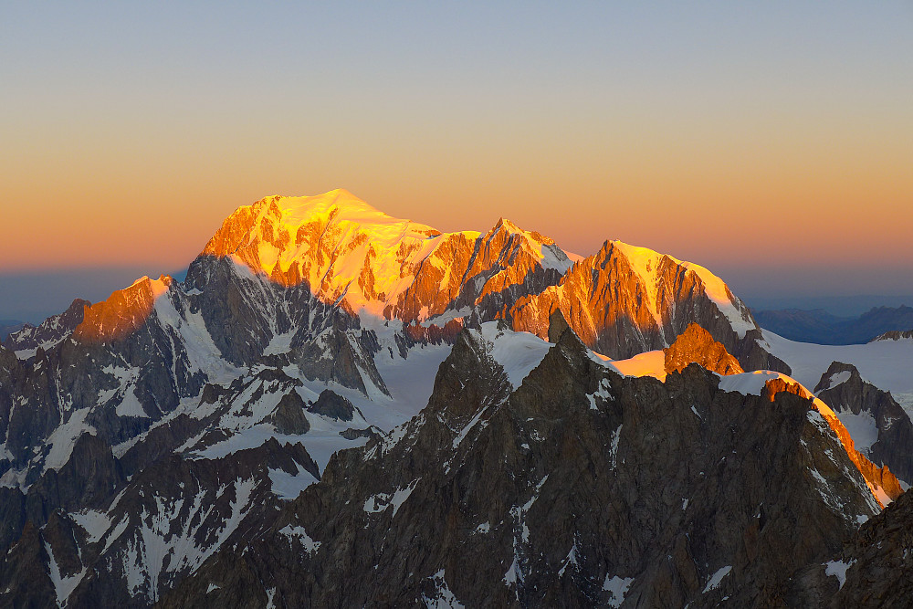 A golden sunrise over Mont Blanc!