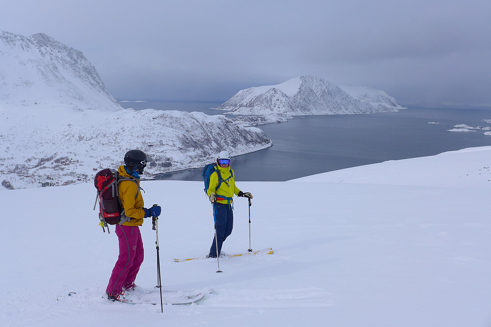 Rett før siste bakken ned til Sør Tverrfjord